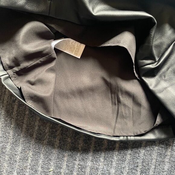 J. Crew Faux Leather Tank Top Size M, Fully Lined, Zip Back - Picture 6 of 7